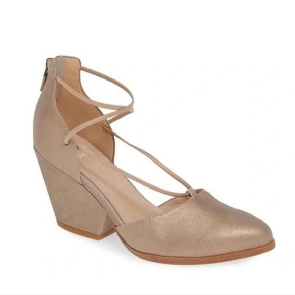 EILEEN FISHER ROPE PUMP IN PLATINUM SUEDE SIZE 8 - Picture 15 of 15